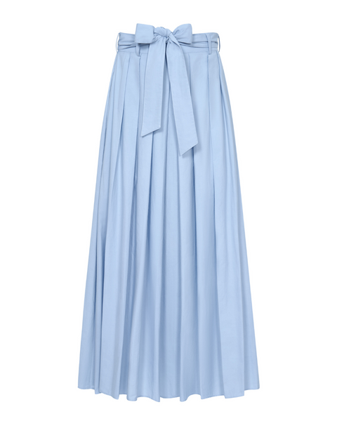 Noosa Maxi Flare Skirt in Cornflower Blue | Melani Gibson Resort