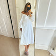 Tulum Wrap Dress in white | Melani Gibson Resort