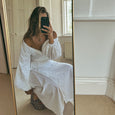 Tulum Wrap Dress in white | Melani Gibson Resort