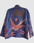 Cotton Velvet Jacket - Light blue
