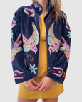 Cotton Velvet Jacket - Midnight Blue