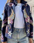 Cotton Velvet Jacket - Midnight Blue