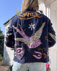 Cotton Velvet Jacket - Midnight Blue
