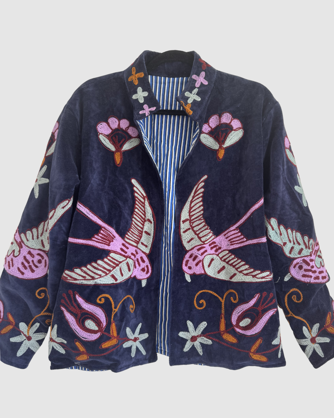 Cotton Velvet Jacket - Midnight Blue